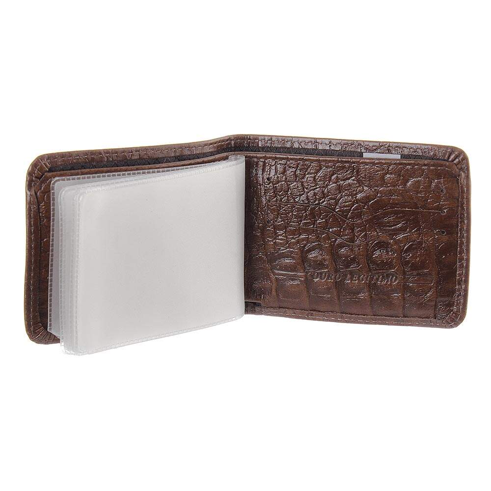 Carteira Masculina Premium Couro Jacaré Marrom