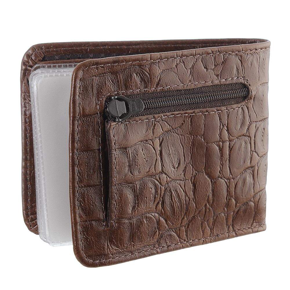 Carteira Masculina Premium Couro Jacaré Marrom