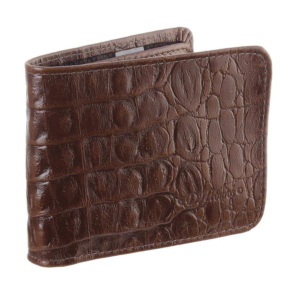 Carteira Masculina Premium Couro Jacaré Marrom