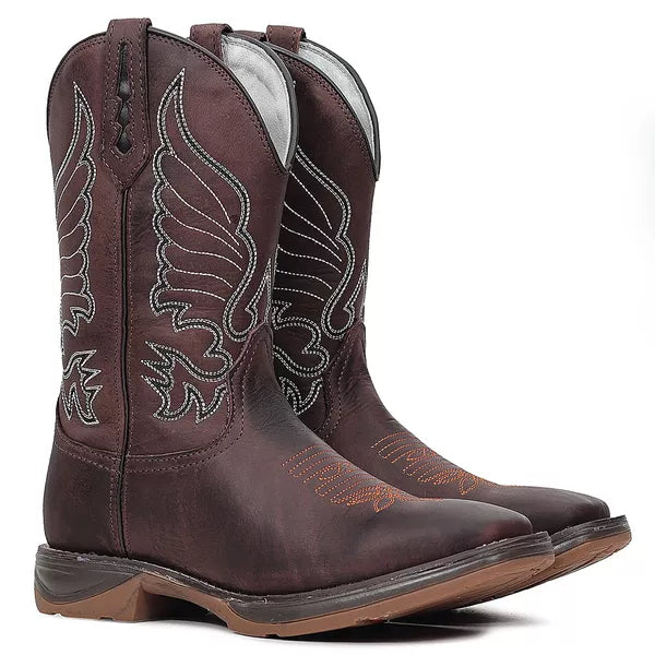Bota Workboot Stockman - Couro Crazy Horse Café
