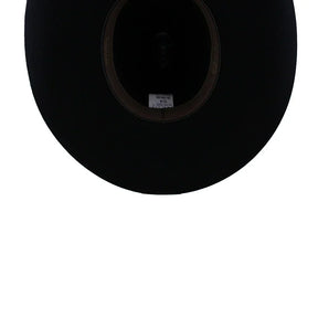 Chapéu Pralana Arena Feltro Preto Unissex, Estilo Country, Lã Premium, Aba 11cm