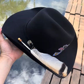 Chapéu Country Ariat Preto de Lã Premium: Estilo Tradicional e Conforto Duradouro