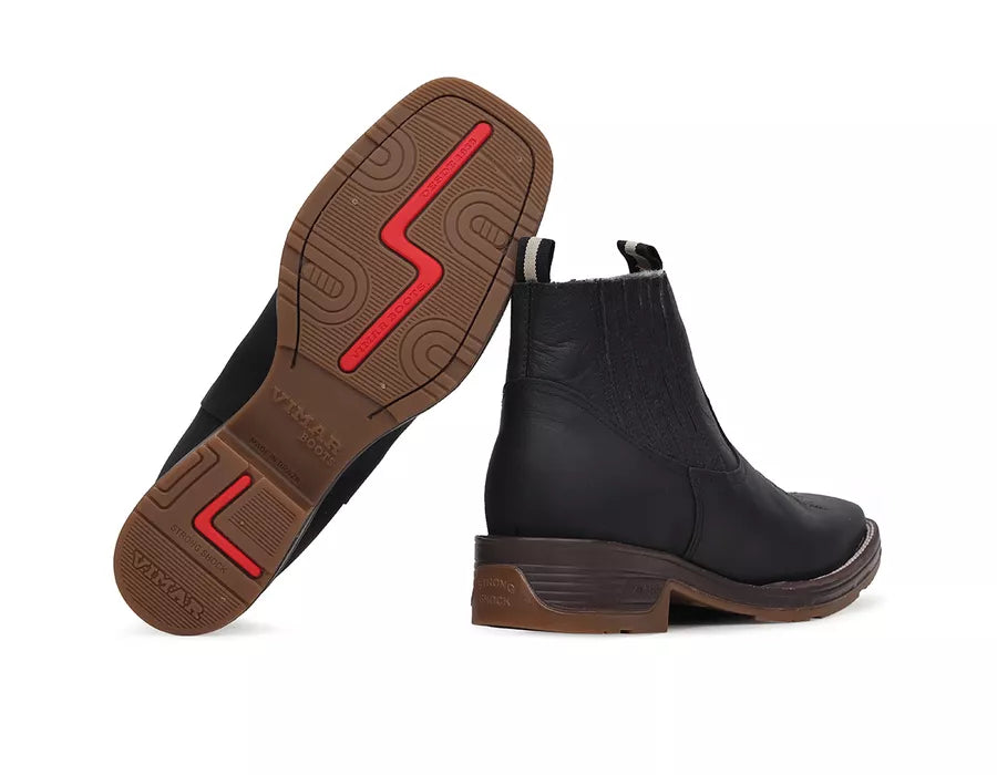 Bota Workboot Shock Discovery - Couro Legítimo Preto