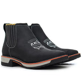 Botina Work Gel - Masculina Couro Rustic Preto Conforto e Estilo